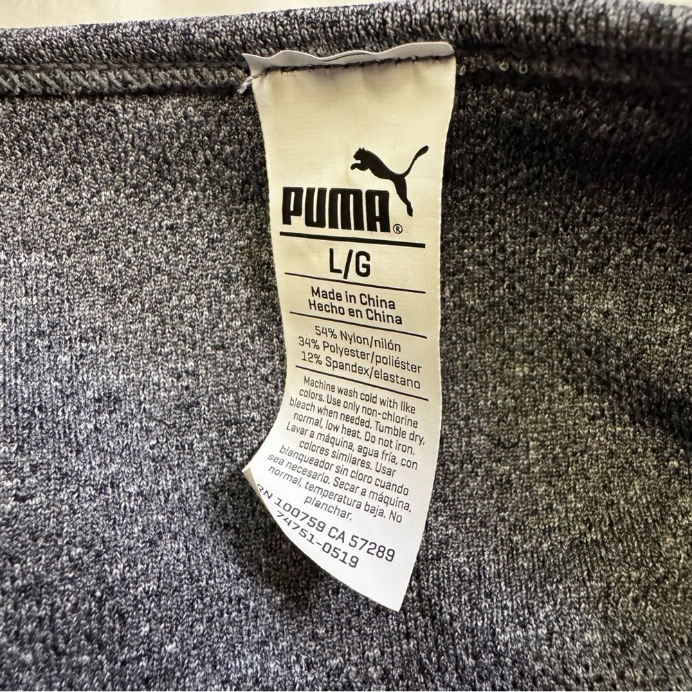 Puma Womens Gray Sports Bra Size Large Adjustable Straps Removable Cups NWT - Picture 4 of 8